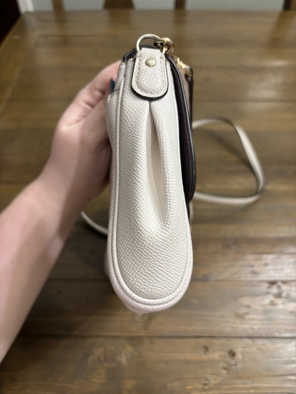 Coach Ruby Crossbody Bag in Cream Crossgrain Leather